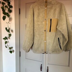 Cozy Sage Green Sherpa Jacket